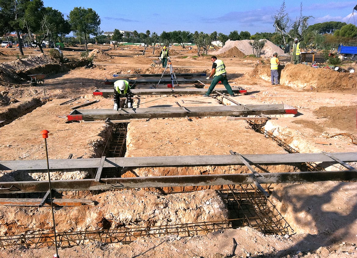 Foundation works. 170 Bungalows, Commercial Area and Offices at the Cambrils Park Resort (Cambrils)