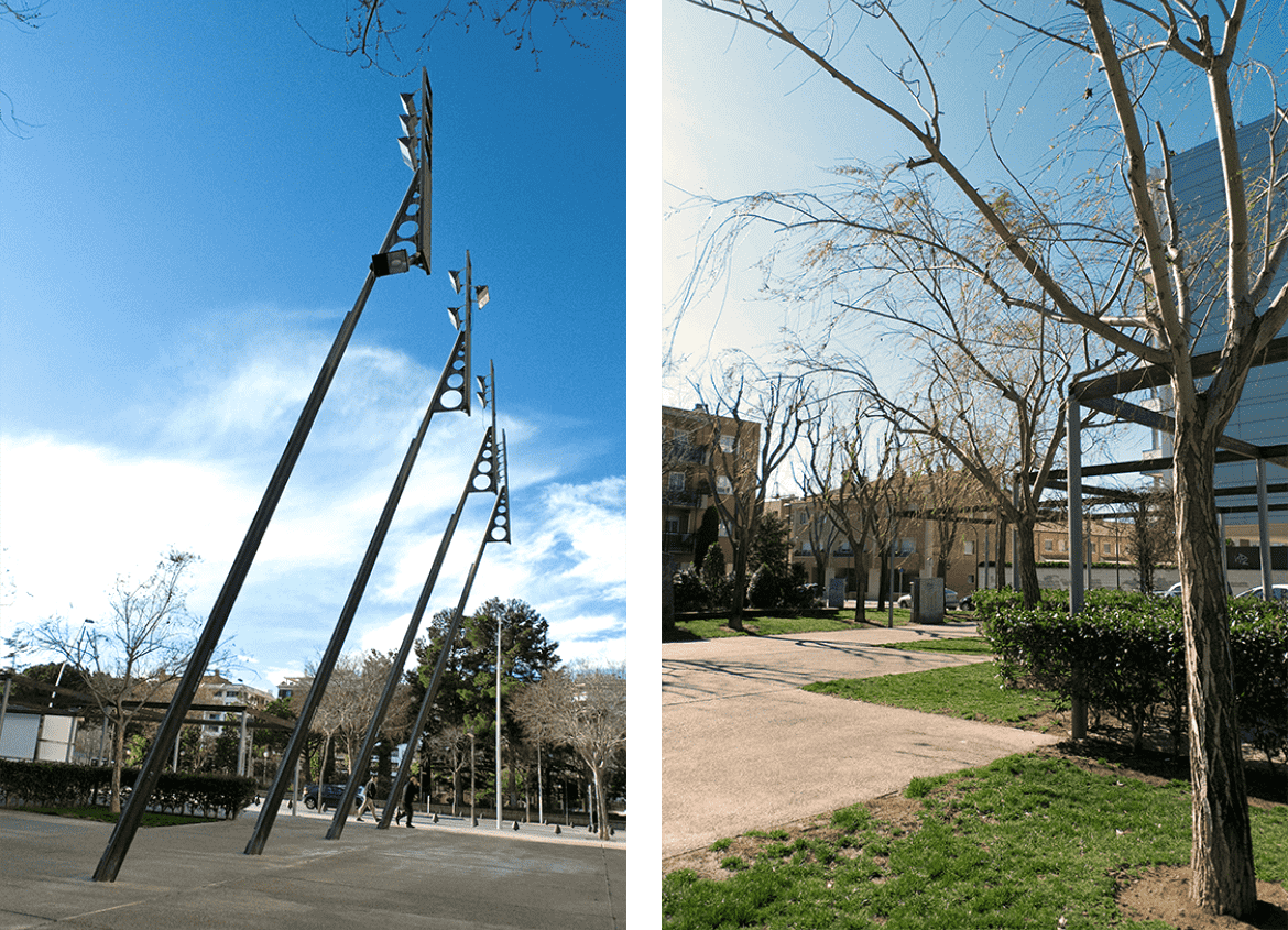 View 02 of public space. Dr. Francesc Tosquelles Square (Reus)