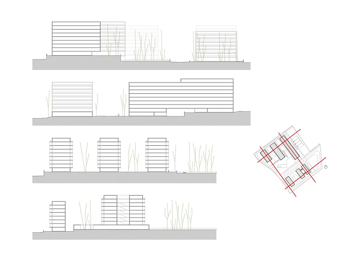 Proposed sections. Urban Improvement Plan 'ASM i Altres - Camí de la Pedrera del Coubi' (Reus)