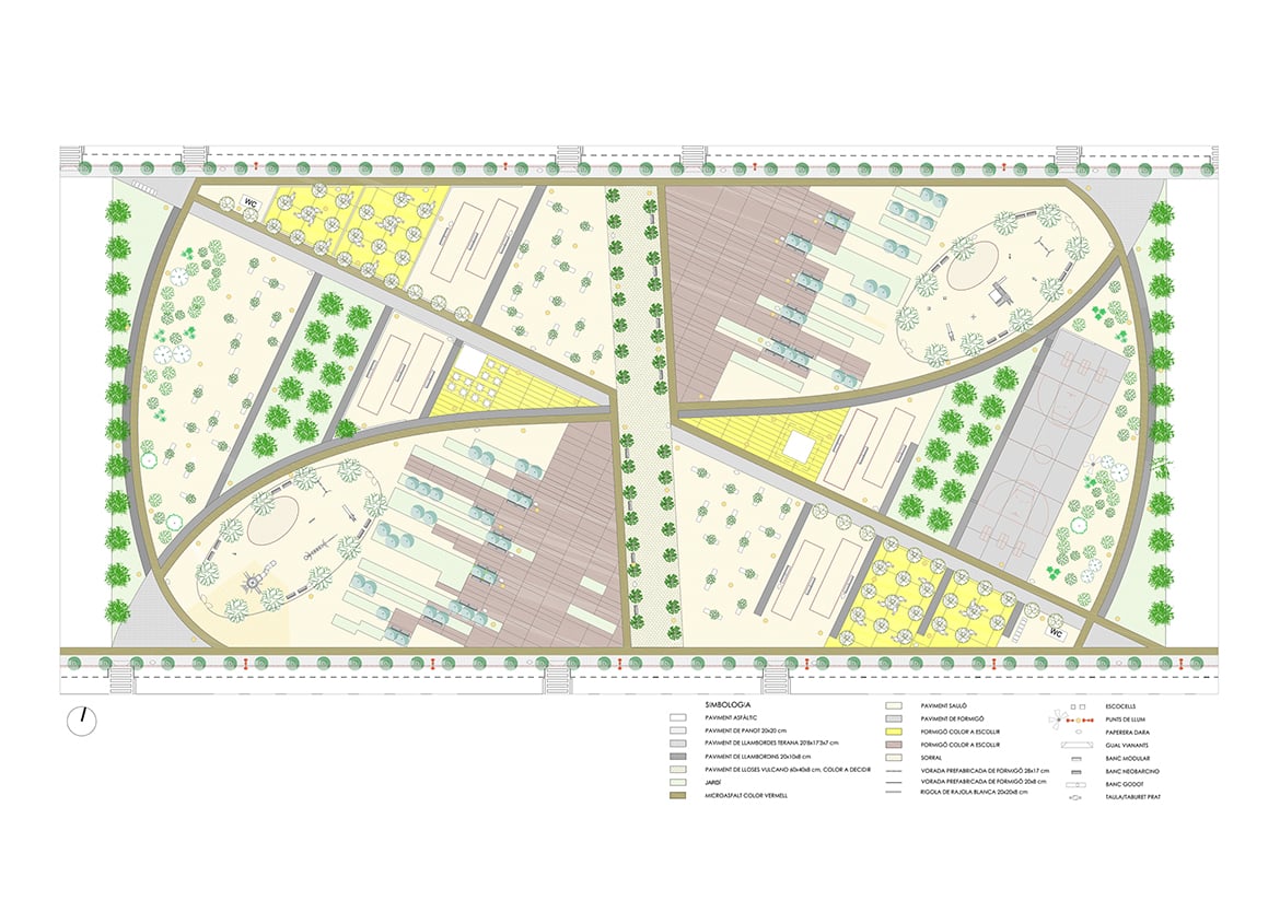 Proposed public space. Urban Plan 'Sector PP-4d - Sínia de Cabeces' (Torredembarra)