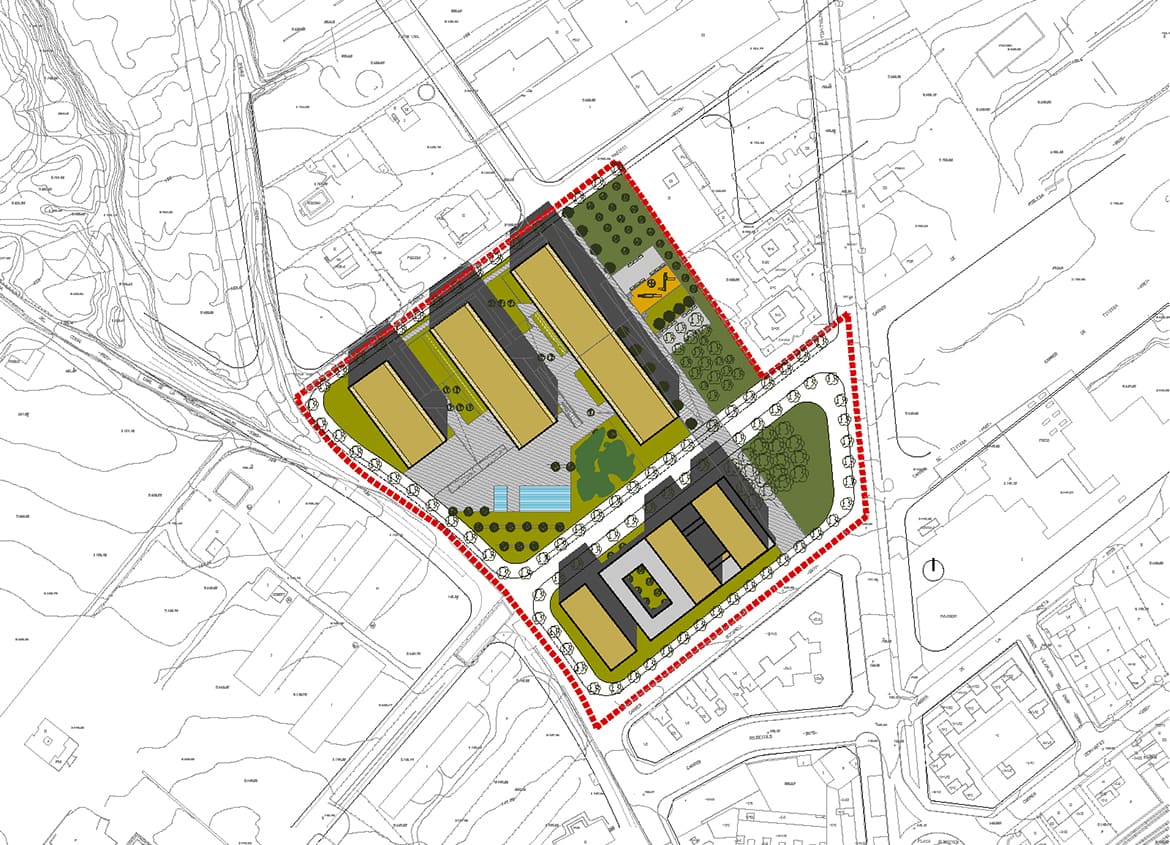 Planta de l'ordenació proposada del Pla de Millora Urbana 'ASM i altres - Camí de la Pedrera del Coubí' (Reus)